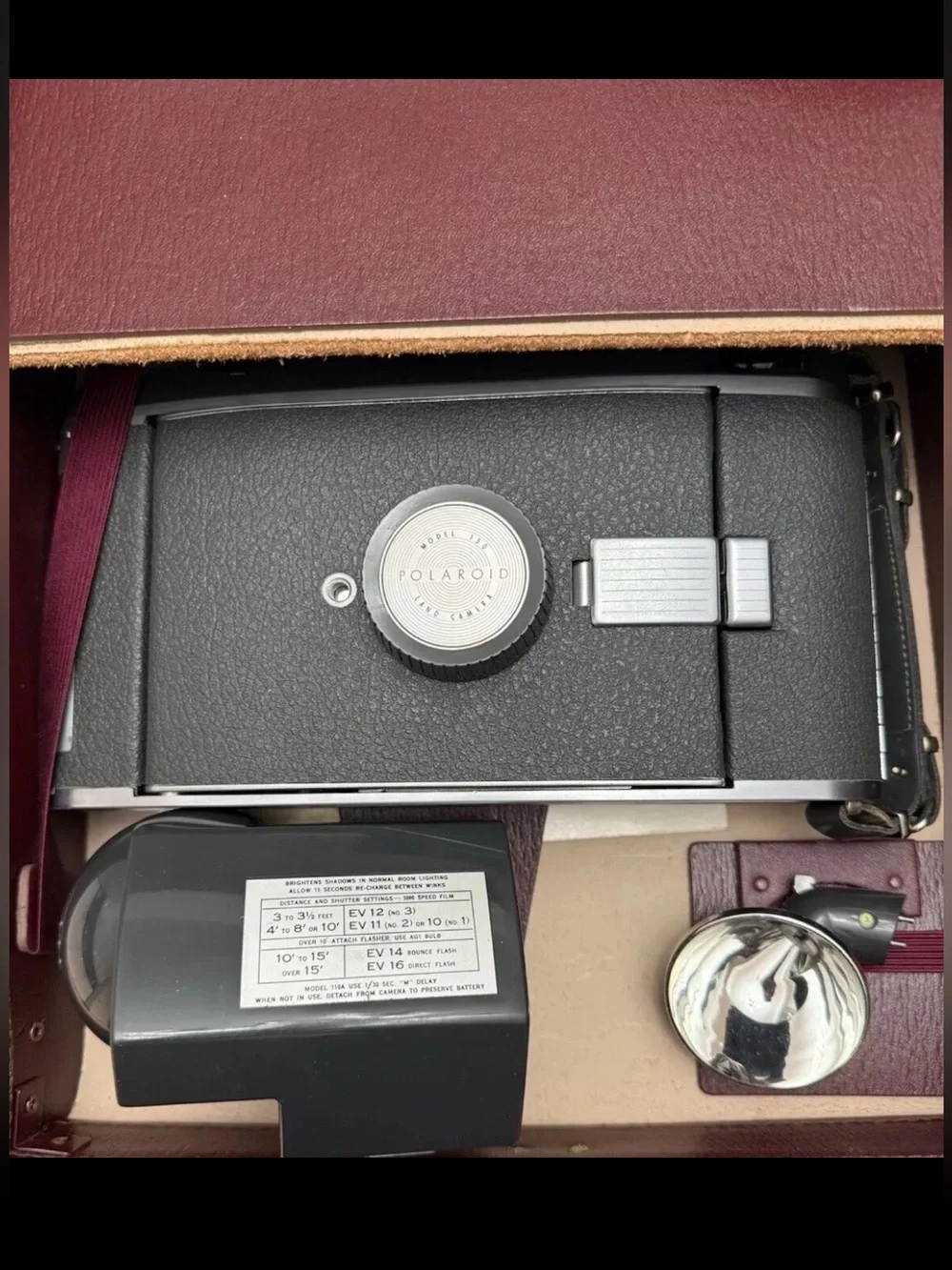 Polaroid Land Vintage Camera Model 150 - Folding Front w/case & accessories
